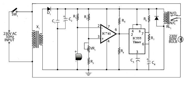 Simple Sound Operated Switch circuit