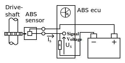 2 Wire Hall Effect ABS Sensor Circuit