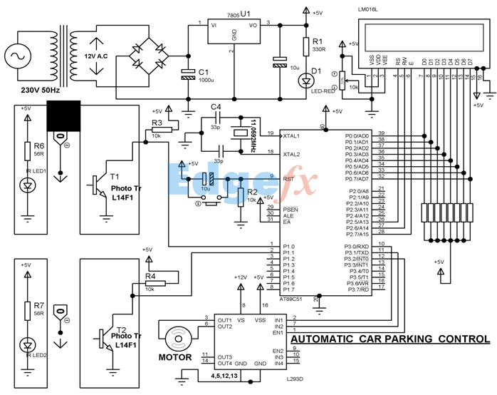 Circuit Diagram Automatic Car Parking System Using  
