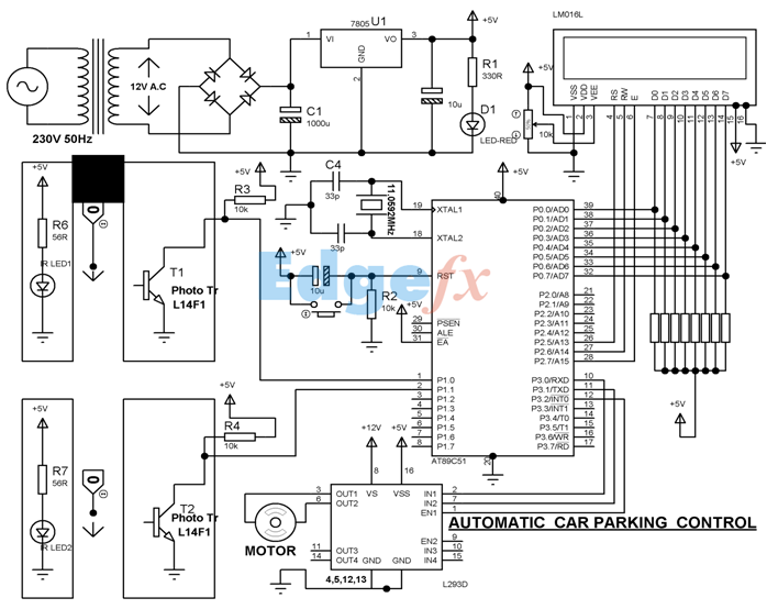 Automatic Car Parking Control Circuit Diagram