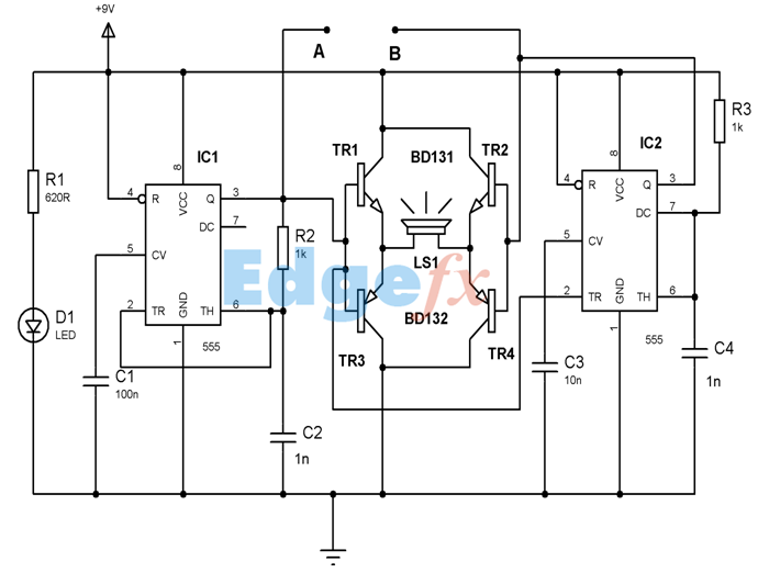 Cat and Dog Repellent Circuit Diagram