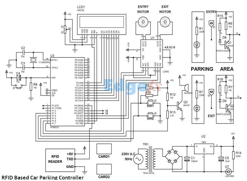 Circuit Diagram Automatic Car Parking System Using  