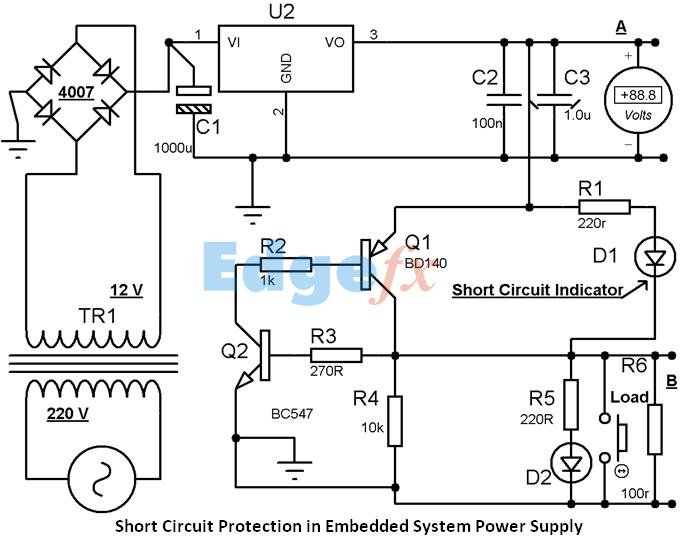 Short Circuit Protection Circuit Diagram