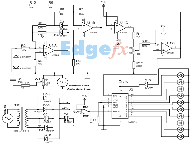 VU Meter free circuit diagram