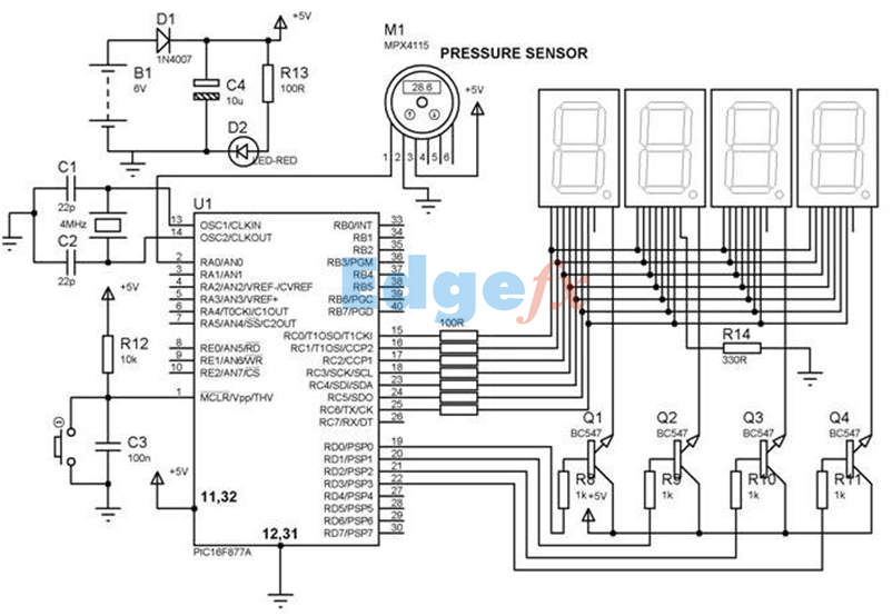 Pressure Sensor Circuit Diagram