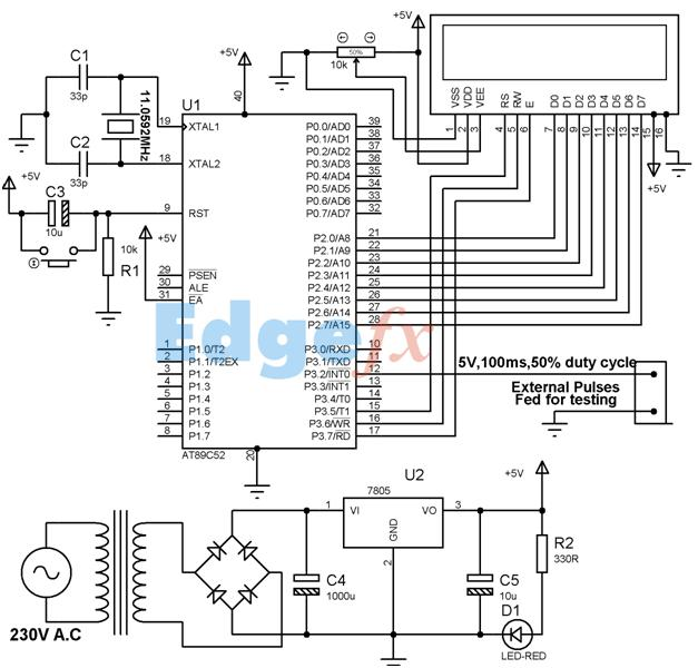 Pulse Counter Circuit Diagram