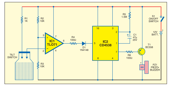 Laptop protector circuit using ICTL0 71. 