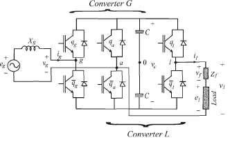 single phase - three leg ac to ac converter Diagram