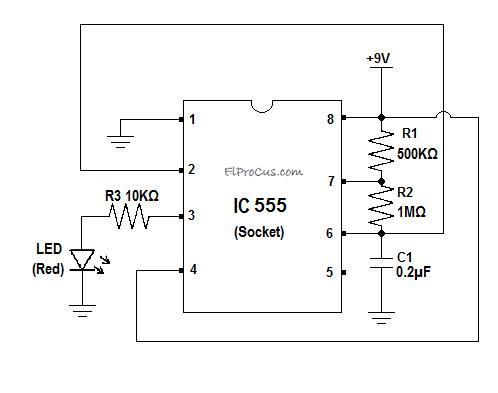 IC555 Tester Schematic