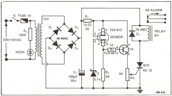 Gas Sensor Working Circuit