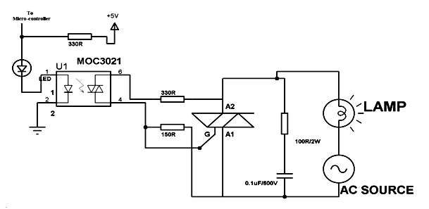 MOC3021 - Circuit