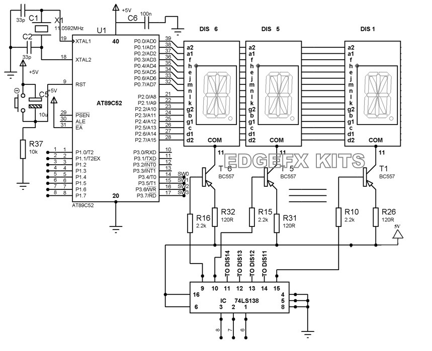 Interfacing Alphanumeric Display with AT89S52 Microcontroller