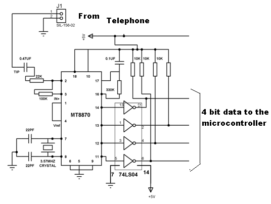 Working of DTMF DECODER MT8870