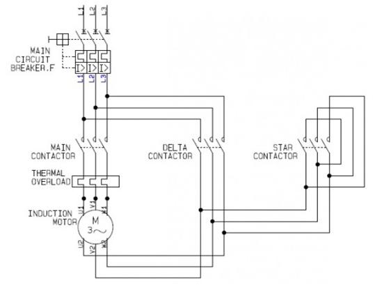 3-Phase Induction Motor with Help of Industrial Star Delta ... sew machine motor wire diagram 3 