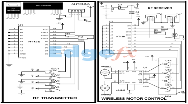 Robotics without Microcontroller Circuit Diagram