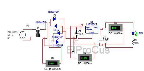 A complete Simulated Circuit Diagram