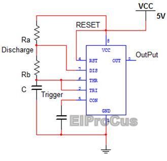 Astable Multivibrator using 555 Timer