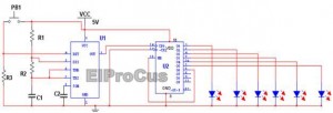 Electronic Dice Circuit Diagram