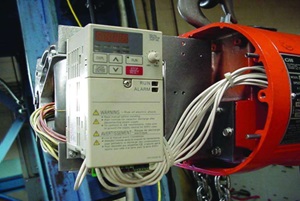 VFD connected to motor