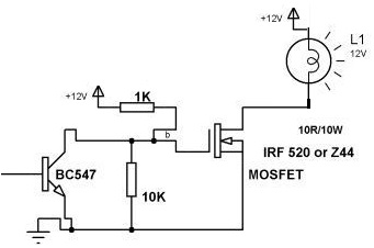 使用MOSFET的开关灯