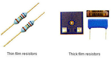 Thick film and Thin film Resistors