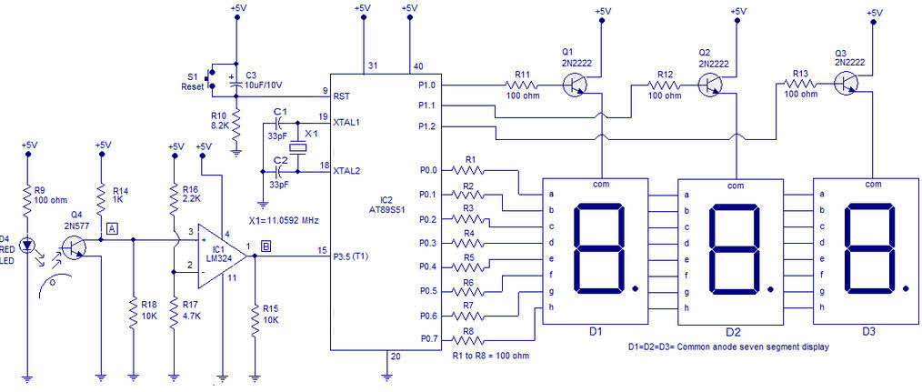 introduction to digital tachometer circuit working with 8051 and types introduction to digital tachometer circuit working with 8051 and types, Wiring diagram