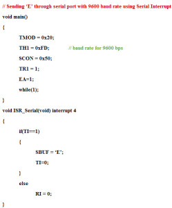 Serial Interrupt Programming