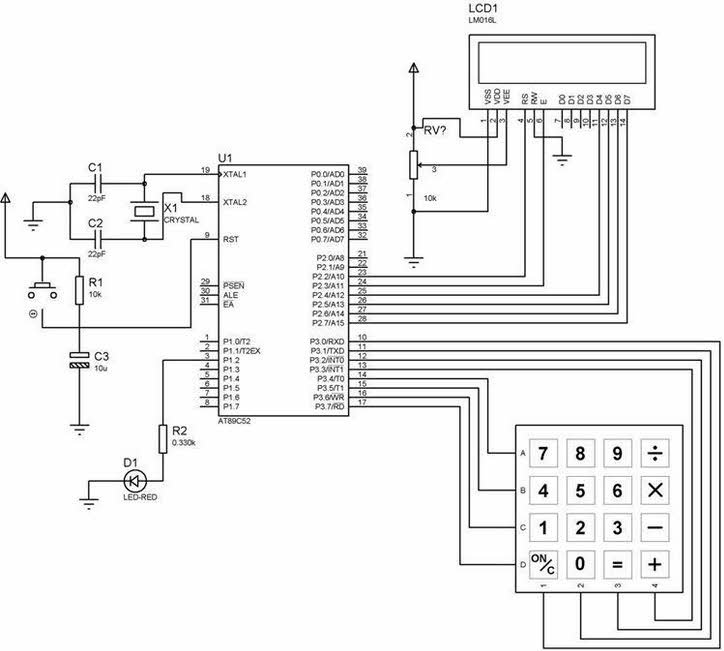 Microcontroller based Mini Projects for Engineering Students Circuit Diagram