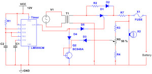 Battery Charger Using SCR and 555 Timer