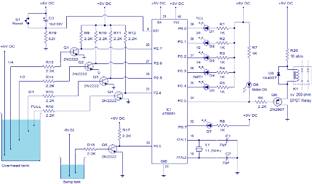 Water Level Controller Circuits - Water Level Controller Circuit - Water Level Controller Circuits