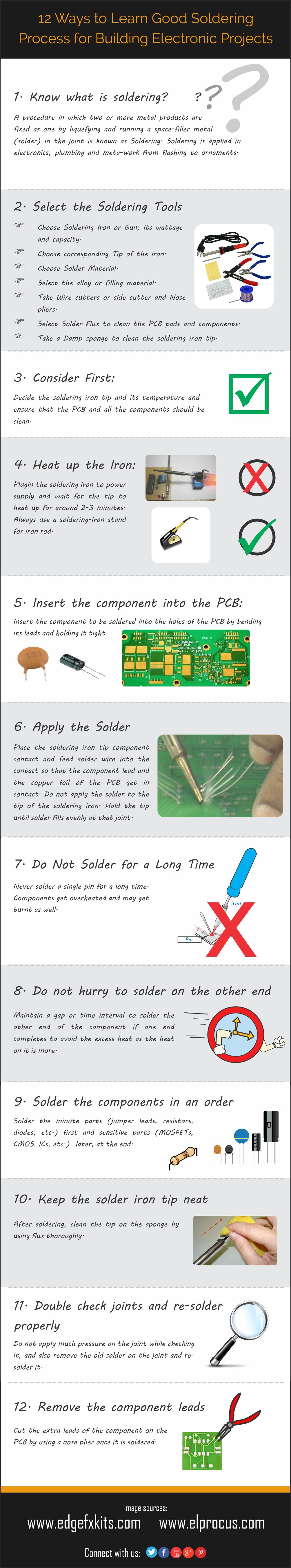 12 Ways to Learn Good Soldering Process for Building Electronic Projects