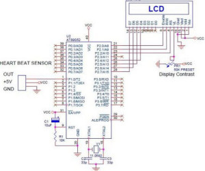 Circuit Diagram of Digital Heartbeat Monitor