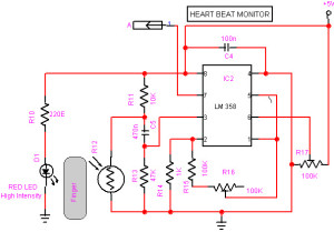 Heartbeat Sensor Circuit Diagram