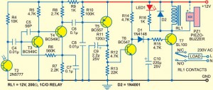 Long-Range Burglar Alarm Receiver Circuit using Laser Torch Receiver Circuit