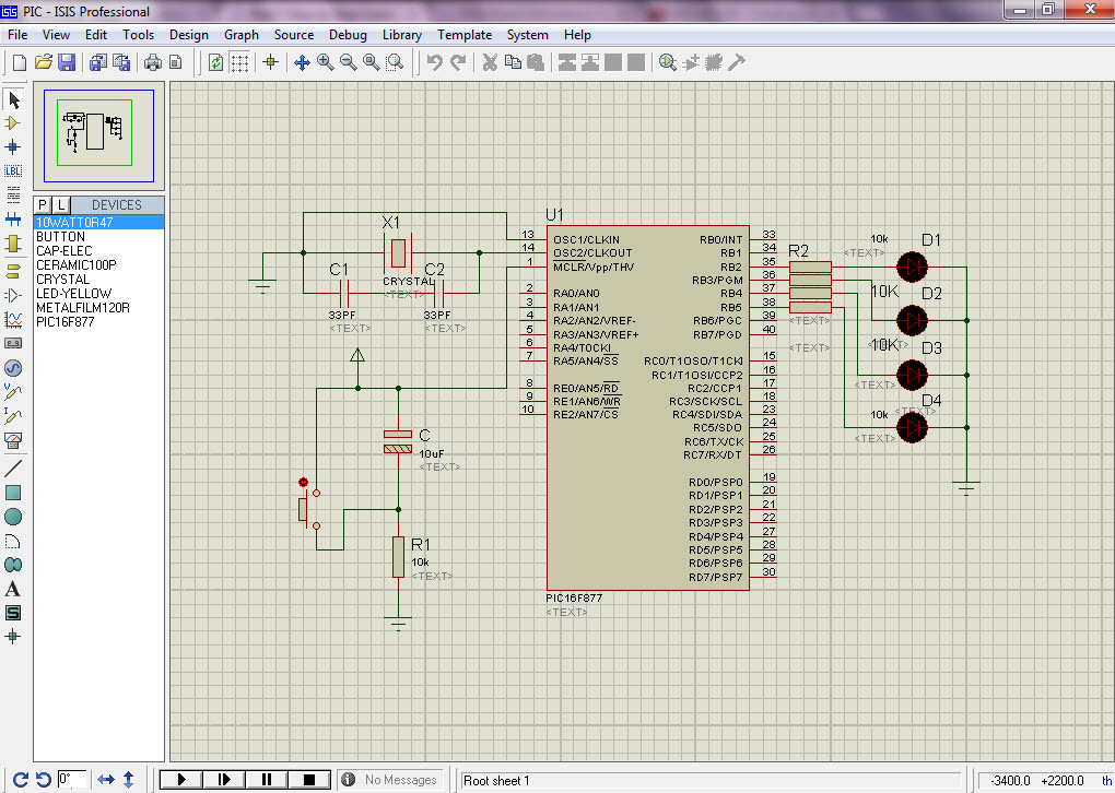 PIC Microcontroller Project Circuit Diagram