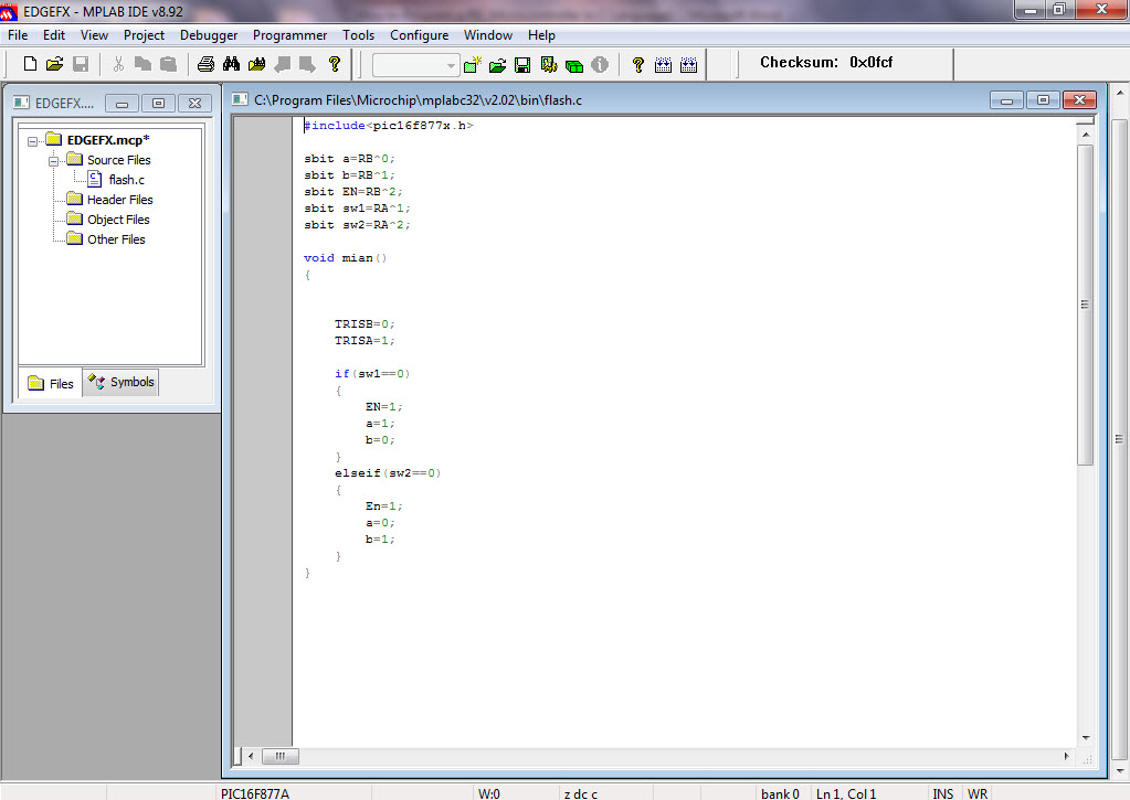 PIC Microcontroller Programming Code