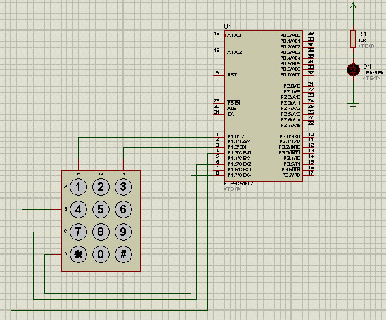 Keypad Programming using 8051 Microcontroller