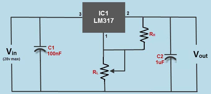 LM317 Voltage Regulator Circuit