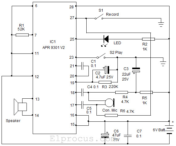 Voice Recording and Playback Circuit