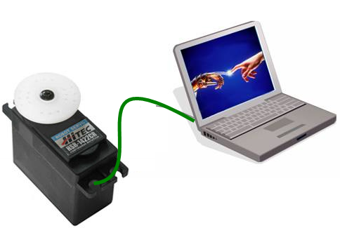 Servo Motor Controlling by a Serial Port Commands