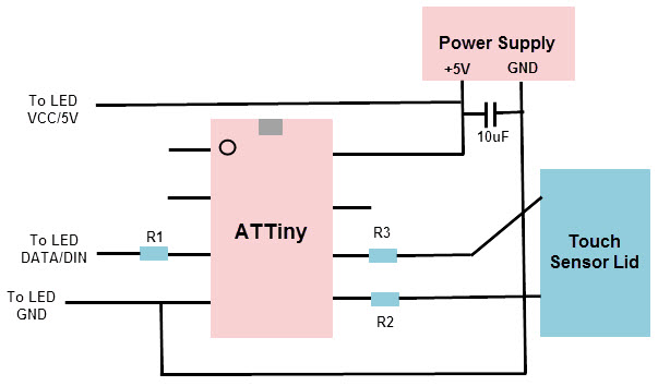 Solder the Components and ATTiny