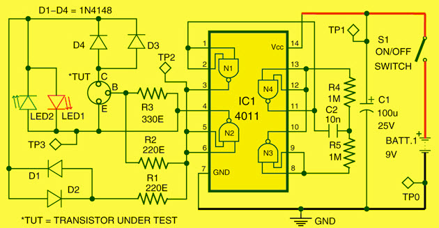 Transistor Polarity Checker