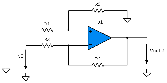 Op-Amp without V1 and R1