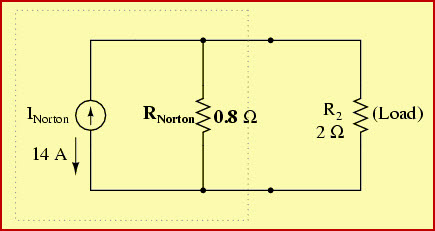 Norton's Theorem Equivalent Circuit