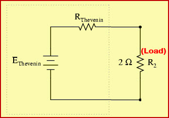 Thevenins Equivalent Circuit with Vth, Rth and Load Resistance