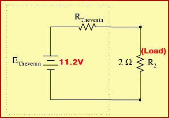 Thevenins Equivalent Circuit with Vth, Rth and RLoad
