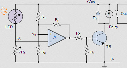 Wheatstone Bridge Light Detector Circuit