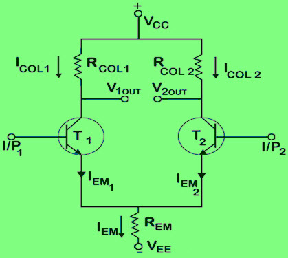 Differential Amplifier Circuit  using BJTs