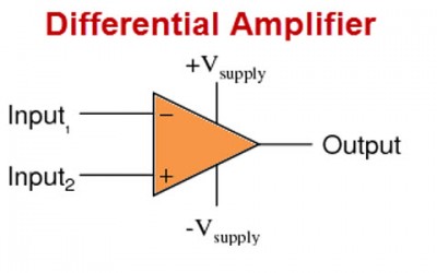 differential amplifier using 2 transistors
