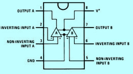 LM358 IC Pin Configuration